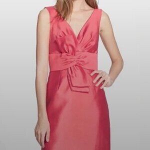 Kate Spade New York Mina All That Glitters Pink Silk Front Bow Mini Sheath Dress